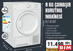 KEYSMART KEY 80 KRT 8 KG ÇAMAŞIR KURUTMA MAKİNESİ
